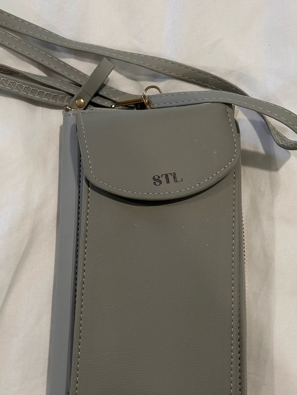 Gray Crossbody Phone Bag